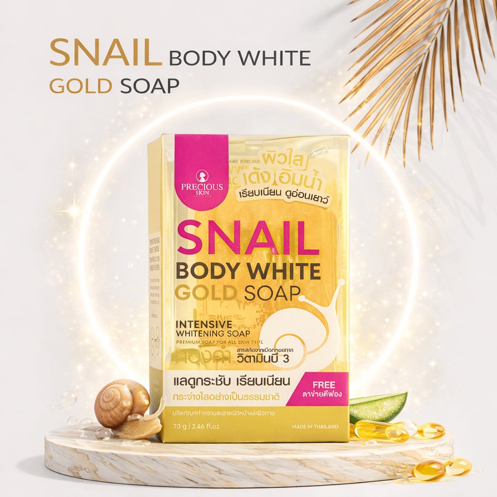 Precious Skin Snail Body White Gold Soap - image 1